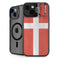 Denmark Flag Distressed iPhone 14 Plus Kickstand Case